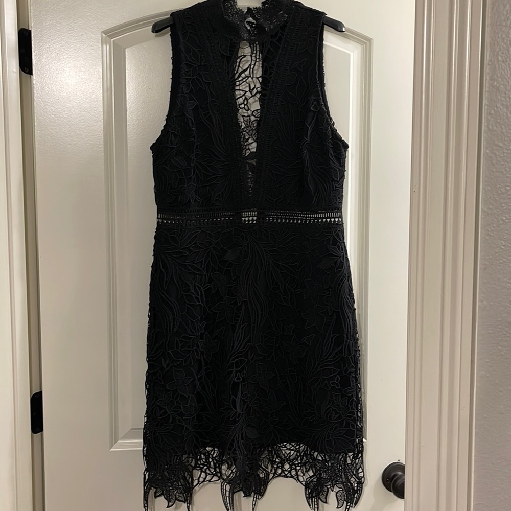 Revolve Black Eyelet Dress